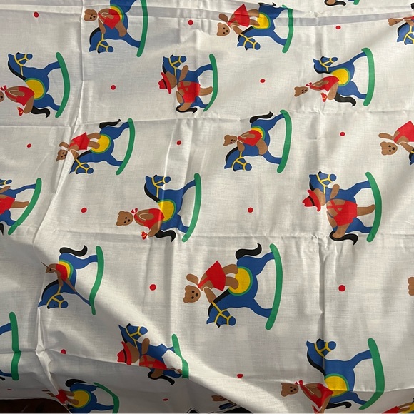 Rocking Horse Bears Baby Crib Sheet - Picture 6 of 7
